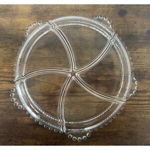 Vintage Imperial Candlewick 5-Part‎ Devided Relish Dish Platter Serving Plate